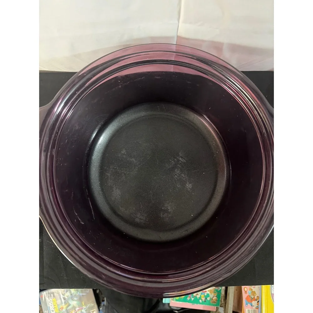 Corning Visions Dutch Oven 5L Cranberry Purple Good Glass Lid V-5-B USA